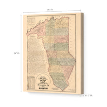 Load image into Gallery viewer, Digitally Restored and Enhanced 1882 Greenville SC Map Canvas Art - Canvas Wrap Vintage Greenville Wall Art - Old Map of Greenville South Carolina - Full Descriptive Map & Sketch of Greenville County