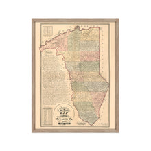 Cargar imagen en el visor de la galería, Digitally Restored and Enhanced 1882 Map of Greenville SC - Framed Vintage Greenville Wall Art - Old Map of Greenville South Carolina - Descriptive Map & Sketch of Greenville County