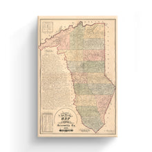 Load image into Gallery viewer, Digitally Restored and Enhanced 1882 Greenville SC Map Canvas Art - Canvas Wrap Vintage Greenville Wall Art - Old Map of Greenville South Carolina - Full Descriptive Map & Sketch of Greenville County