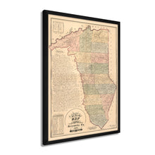 Cargar imagen en el visor de la galería, Digitally Restored and Enhanced 1882 Map of Greenville SC - Framed Vintage Greenville Wall Art - Old Map of Greenville South Carolina - Descriptive Map & Sketch of Greenville County