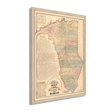 Cargar imagen en el visor de la galería, Digitally Restored and Enhanced 1882 Map of Greenville SC - Framed Vintage Greenville Wall Art - Old Map of Greenville South Carolina - Descriptive Map & Sketch of Greenville County