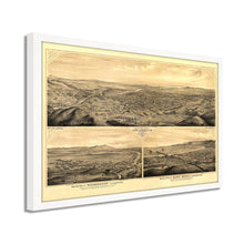 Load image into Gallery viewer, Digitally Restored and Enhanced 1877 Map of Los Angeles California - Framed Vintage Los Angeles Poster - History Map of Los Angeles Poster - Bird's Eye View of Los Angeles Wall Art
