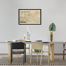 Cargar imagen en el visor de la galería, Digitally Restored and Enhanced 1715 West Indies Map - Framed Vintage West Indies Map Poster - Old Map of the West Indies Wall Art - History Map of West Indies The Islands of America