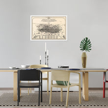 Cargar imagen en el visor de la galería, Digitally Restored and Enhanced 1875 San Francisco Map - Framed Vintage San Francisco City Map Poster - Bird's Eye View Graphic Chart of the City & County of San Francisco Wall Art