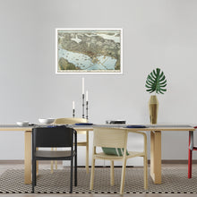 Cargar imagen en el visor de la galería, Digitally Restored and Enhanced 1891 Seattle Map Poster - Framed Vintage Seattle Map Wall Art - Old Seattle Map Art - Bird's Eye View of Seattle & Environs King County Washington