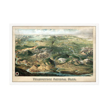 Cargar imagen en el visor de la galería, Digitally Restored and Enhanced 1904 Yellowstone National Park Map - Framed Vintage Yellowstone Map Print - History Map of Yellowstone National Park Poster - Old Yellowstone Wall Art