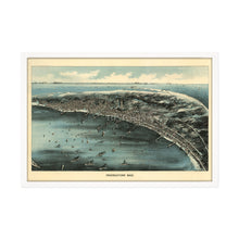 Cargar imagen en el visor de la galería, Digitally Restored and Enhanced 1910 Provincetown MA Map - Framed Vintage Cape Cod Map of Provincetown Wall Art - Old Bird's Eye View Map of Cape Cod Provincetown Massachusetts Poster