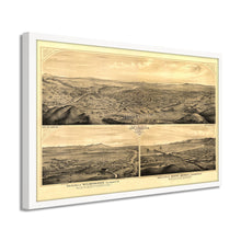 Load image into Gallery viewer, Digitally Restored and Enhanced 1877 Map of Los Angeles California - Framed Vintage Los Angeles Poster - History Map of Los Angeles Poster - Bird's Eye View of Los Angeles Wall Art