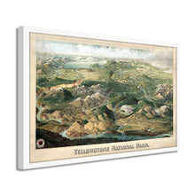 Cargar imagen en el visor de la galería, Digitally Restored and Enhanced 1904 Yellowstone National Park Map - Framed Vintage Yellowstone Map Print - History Map of Yellowstone National Park Poster - Old Yellowstone Wall Art