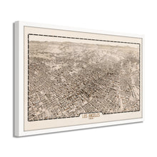 Load image into Gallery viewer, Digitally Restored and Enhanced 1909 Los Angeles Map Poster - Framed Vintage Map of Los Angeles California - Old Los Angeles Wall Art - CIty & Suburban Street Map of Los Angeles CA