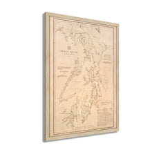 Cargar imagen en el visor de la galería, Digitally Restored and Enhanced 1889 Puget Sound Map - 1889 Puget Sound - Framed Vintage Puget Sound Wall Art - Old Puget Sound Nautical Map - History Map of Puget Sound Washington Territory