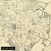 Load image into Gallery viewer, Digitally Restored and Enhanced 1892 Galveston Texas Map Canvas Art - Canvas Wrap Vintage Galveston Wall Art - History Map of Galveston Texas - Old Map of Galveston County Texas Showing Landownership