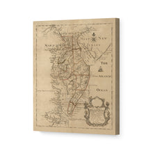 Load image into Gallery viewer, Digitally Restored and Enhanced 1786 Delaware Bay & Chesapeake Bay Map Canvas Art - Canvas Wrap Vintage Delmarva Peninsula Chesapeake Bay - History Map of the Chesapeake Bay Wall Art Poster