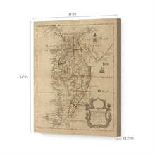 Load image into Gallery viewer, Digitally Restored and Enhanced 1786 Delaware Bay & Chesapeake Bay Map Canvas Art - Canvas Wrap Vintage Delmarva Peninsula Chesapeake Bay - History Map of the Chesapeake Bay Wall Art Poster