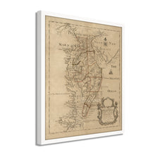 Cargar imagen en el visor de la galería, Digitally Restored and Enhanced 1786 Delaware Bay and Chesapeake Bay Map Poster - Framed Vintage Chesapeake Bay Map Wall Art - History Map of the Chesapeake Bay Delmarva Peninsula