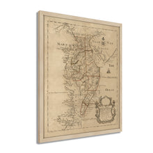 Load image into Gallery viewer, Digitally Restored and Enhanced 1786 Delaware Bay and Chesapeake Bay Map Poster - Framed Vintage Chesapeake Bay Map Wall Art - History Map of the Chesapeake Bay Delmarva Peninsula
