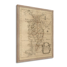 Cargar imagen en el visor de la galería, Digitally Restored and Enhanced 1786 Delaware Bay and Chesapeake Bay Map Poster - Framed Vintage Chesapeake Bay Map Wall Art - History Map of the Chesapeake Bay Delmarva Peninsula