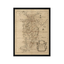 Cargar imagen en el visor de la galería, Digitally Restored and Enhanced 1786 Delaware Bay and Chesapeake Bay Map Poster - Framed Vintage Chesapeake Bay Map Wall Art - History Map of the Chesapeake Bay Delmarva Peninsula