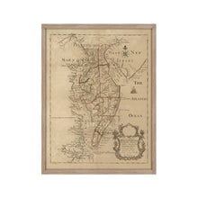 Cargar imagen en el visor de la galería, Digitally Restored and Enhanced 1786 Delaware Bay and Chesapeake Bay Map Poster - Framed Vintage Chesapeake Bay Map Wall Art - History Map of the Chesapeake Bay Delmarva Peninsula