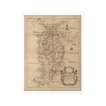 Cargar imagen en el visor de la galería, Digitally Restored and Enhanced 1786 Delaware Bay and Chesapeake Bay Map Poster - Framed Vintage Chesapeake Bay Map Wall Art - History Map of the Chesapeake Bay Delmarva Peninsula