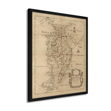 Cargar imagen en el visor de la galería, Digitally Restored and Enhanced 1786 Delaware Bay and Chesapeake Bay Map Poster - Framed Vintage Chesapeake Bay Map Wall Art - History Map of the Chesapeake Bay Delmarva Peninsula
