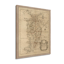 Cargar imagen en el visor de la galería, Digitally Restored and Enhanced 1786 Delaware Bay and Chesapeake Bay Map Poster - Framed Vintage Chesapeake Bay Map Wall Art - History Map of the Chesapeake Bay Delmarva Peninsula