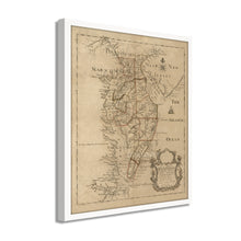 Cargar imagen en el visor de la galería, Digitally Restored and Enhanced 1786 Delaware Bay and Chesapeake Bay Map Poster - Framed Vintage Chesapeake Bay Map Wall Art - History Map of the Chesapeake Bay Delmarva Peninsula