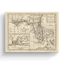 Cargar imagen en el visor de la galería, Digitally Restored and Enhanced 1763 Florida Map Canvas Art - Canvas Wrap Vintage Florida Map Poster - History Map of Florida State - The New Governments of East & West Florida Map Wall Art