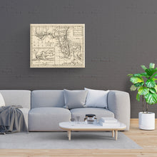 Cargar imagen en el visor de la galería, Digitally Restored and Enhanced 1763 Florida Map Canvas Art - Canvas Wrap Vintage Florida Map Poster - History Map of Florida State - The New Governments of East & West Florida Map Wall Art