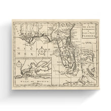 Cargar imagen en el visor de la galería, Digitally Restored and Enhanced 1763 Florida Map Canvas Art - Canvas Wrap Vintage Florida Map Poster - History Map of Florida State - The New Governments of East & West Florida Map Wall Art