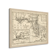 Cargar imagen en el visor de la galería, Digitally Restored and Enhanced 1763 Florida Map Poster - Framed Vintage Florida Map Wall Art - History Map of Florida State - The New Governments of East & West Florida Wall Map