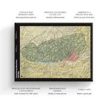 Load image into Gallery viewer, Digitally Restored and Enhanced 1990 Great Smoky Mountains Map Canvas Art - Canvas Wrap Vintage Great Smoky Mountains National Park Trail Map - Old Trail Map of Smoky Mountains Poster Wall Art