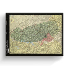 Load image into Gallery viewer, Digitally Restored and Enhanced 1990 Great Smoky Mountains Map Canvas Art - Canvas Wrap Vintage Great Smoky Mountains National Park Trail Map - Old Trail Map of Smoky Mountains Poster Wall Art