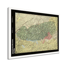 Load image into Gallery viewer, Digitally Restored and Enhanced 1990 Great Smoky Mountains National Park Trail Map Poster - Framed Vintage Great Smoky Mountains Map - History Map of Smoky Mountains Poster Wall Art