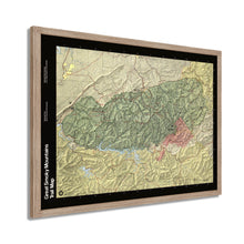 Load image into Gallery viewer, Digitally Restored and Enhanced 1990 Great Smoky Mountains National Park Trail Map Poster - Framed Vintage Great Smoky Mountains Map - History Map of Smoky Mountains Poster Wall Art