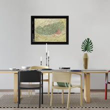 Load image into Gallery viewer, Digitally Restored and Enhanced 1990 Great Smoky Mountains National Park Trail Map Poster - Framed Vintage Great Smoky Mountains Map - History Map of Smoky Mountains Poster Wall Art