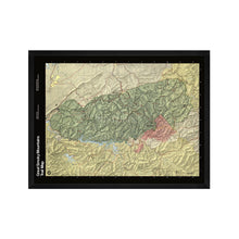Load image into Gallery viewer, Digitally Restored and Enhanced 1990 Great Smoky Mountains National Park Trail Map Poster - Framed Vintage Great Smoky Mountains Map - History Map of Smoky Mountains Poster Wall Art
