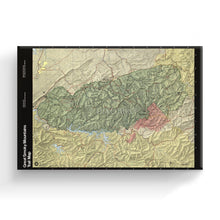 Load image into Gallery viewer, Digitally Restored and Enhanced 1990 Great Smoky Mountains Map Canvas Art - Canvas Wrap Vintage Great Smoky Mountains National Park Trail Map - Old Trail Map of Smoky Mountains Poster Wall Art