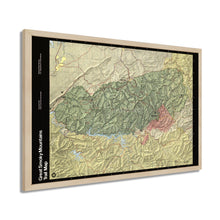 Load image into Gallery viewer, Digitally Restored and Enhanced 1990 Great Smoky Mountains National Park Trail Map Poster - Framed Vintage Great Smoky Mountains Map - History Map of Smoky Mountains Poster Wall Art
