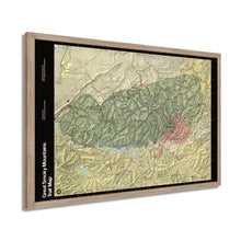 Load image into Gallery viewer, Digitally Restored and Enhanced 1990 Great Smoky Mountains National Park Trail Map Poster - Framed Vintage Great Smoky Mountains Map - History Map of Smoky Mountains Poster Wall Art