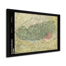 Load image into Gallery viewer, Digitally Restored and Enhanced 1990 Great Smoky Mountains National Park Trail Map Poster - Framed Vintage Great Smoky Mountains Map - History Map of Smoky Mountains Poster Wall Art