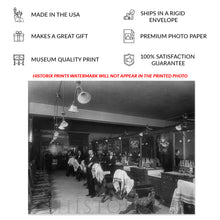 Load image into Gallery viewer, Digitally Restored and Enhanced 1896 7 Men in A Barber Shop Philadelphia Photo Print - 8x10 Inch Restored Vintage Barbershop Poster in Philadelphia Wall Art