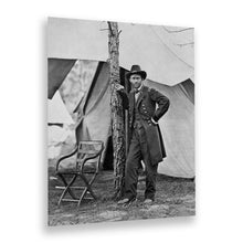 Load image into Gallery viewer, Digitally Restored and Enhanced 1864 General Ulysses S Grant Photo Print - 8x10 Inch Restored Ulysses S Grant at His Headquarters in Cold Harbor Wall Art Poster