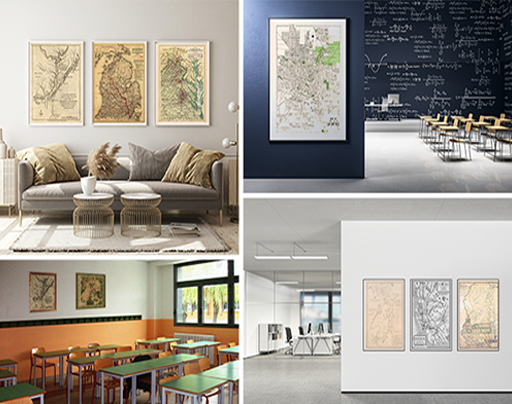 Display Maps of Historical Importance Throughout Your House, Office, or Classroom