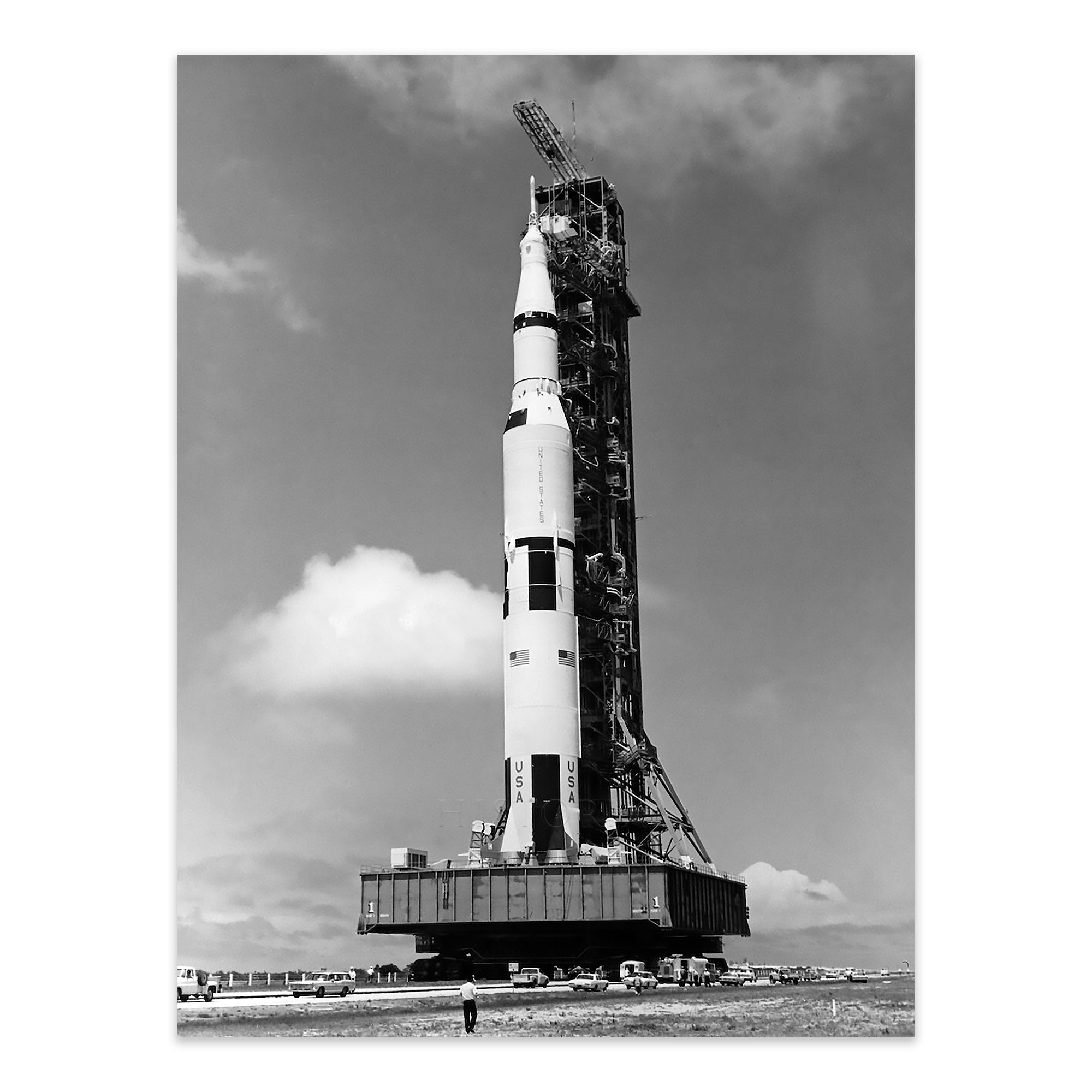 1969 Apollo 11 Spacecraft Before Take-Off Photo Print Wall Art