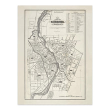 Load image into Gallery viewer, Digitally Restored and Enhanced 1870 Rochester New York Map Poster - Vintage Map of Rochester NY Wall Art - Old Map of Rochester City from Cornells Maps
