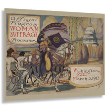 Load image into Gallery viewer, Digitally Restored and Enhanced 1913 Washington DC Womens Suffrage Procession Votes for Women Poster - American Political History - Archival Reproduction
