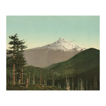 Load image into Gallery viewer, Digitally Restored and Enhanced 1898 Mt. Hood Print - Oregon Cascade Range Volcanic Summit - Evergreen Forest Mazamas Era - Archival Print
