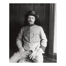 Cargar imagen en el visor de la galería, Digitally Restored and Enhanced 1898 Theodore Roosevelt Print - Rough Riders Uniform - Spanish American War Military Portrait - Archival Print
