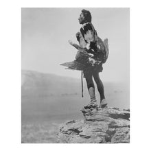Cargar imagen en el visor de la galería, Digitally Restored and Enhanced 1908 The Eagle Catcher Print - Hidatsa Indigenous Missouri River - North Dakota Eagle Trapping - Archival Print

